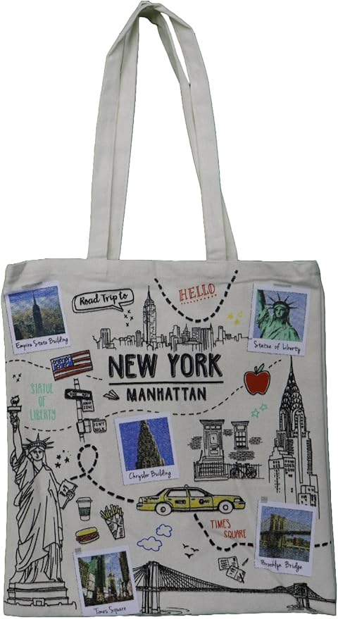 Reusable Large Multipurpose New York Canvas Tote Bag