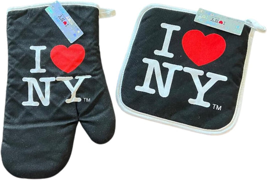 I Love New York (Heart) Mitt and Pot Holder Set - Qty. 2