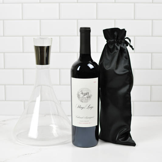 stags leap cabernet wine gift set with glass decanter